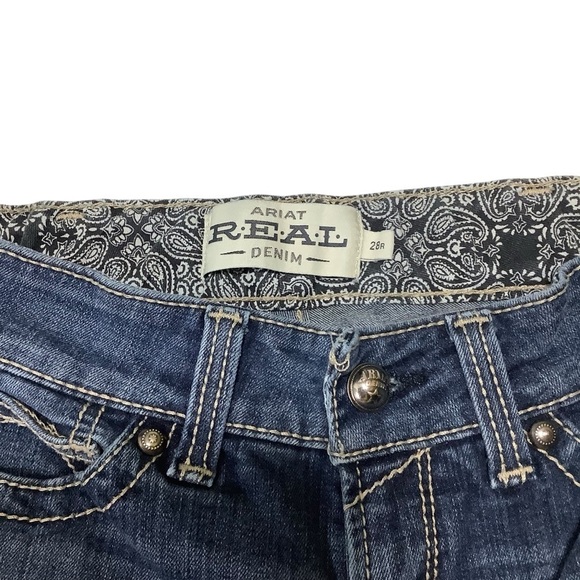 Ariat R.E.A.L. Mid Rise Stretch Original Boot Cut Jean Sz 28R - Picture 3 of 10